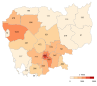 Population per province in 2008 (000s)