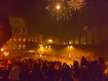 New Year's Day fireworks display in Rome on 1 January 2012 Capodanno romano.jpg