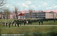 The Carlisle Indian Band earned an international reputation. Carlisle Indian School Band and Battalion - Carlisle, Pennsylvania, c. 1911