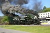 Cass Scenic Railroad Heisler #6 along with Shay #11 lead a loaded log train down the former C&O Greenbrier Division mainline in 2007