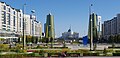 Astanan keskustaa, keskellä Ak Orda.