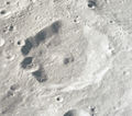 Oblique view of Chauvenet Q from Apollo 17