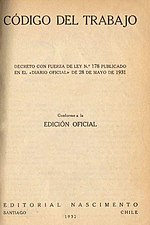 Miniatura para Código del Trabajo de Chile de 1931