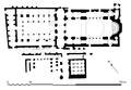 ハギア・エイレーネー聖堂（6世紀）平面。円蓋式バシリカ。