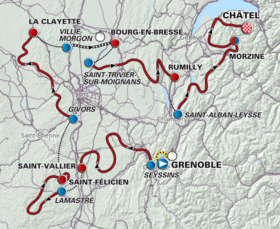 Karte 64. Critérium du Dauphiné 2012