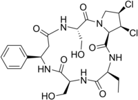 Skeletal formula of cyclochlorotine