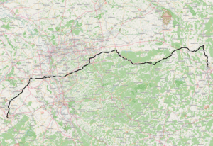 Spoorlijn Aken - Kassel op de kaart