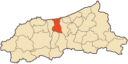 Localização da cidade dentro da província de Jijel