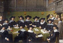 The city council of The Hague deliberating in 1636 De Haagse magistraat in 1636.jpg