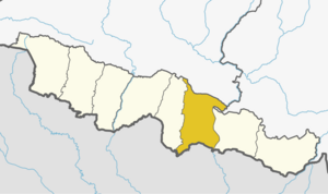 Dhanusha District (dark yellow) in Province No. 2
