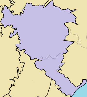 Location map Dromolaxia-Meneou municipality with quarters 1