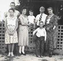 Edith and family in Tombstone, 1931.