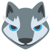 Emoji représentant une loup sournois