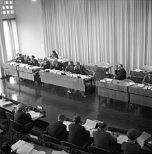 In 1968 the European Molecular Biology Conference was founded at CERN, associating 14 governments with EMBO, providing the organisation with stable funding and scientific independence. This led to the formal establishment of The European Molecular Biology Laboratory (EMBL) in 1974. European Conference on Molecular Biology held at CERN in January 1968.jpg