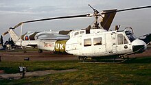 Captured Army UH-1 was used by the British forces after the Argentine surrender Falklands-AE-413-UH-1.jpg