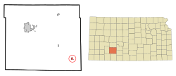 Location of Bucklin, Kansas