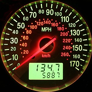 Speedometer in Ford Mondeo ST220 (MK3) (highli...