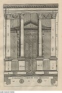 Pfeiler und Säulen einer Kolonnade auf Postamenten (Vincenzo Scamozzi & Joachim Schaum, 1665)