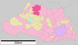 Location of Fukaya in Saitama Prefecture