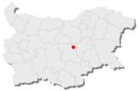 Karte von Bulgarien, Position von Gurkowo hervorgehoben