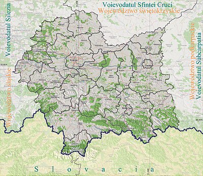 Harta de localizare Voievodatul Polonia Mica local