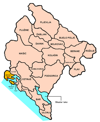 Localização de Herceg Novi