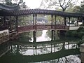 Krytý most, čínská zahrada v Suzhou.