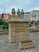 Estatua de los tres videntes de Fátima.