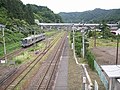 駅の北側を東北新幹線が跨ぐ（2007年7月）