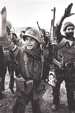 An Iranian child soldier after the Liberation of Khorramshahr Iranian soldier.jpg
