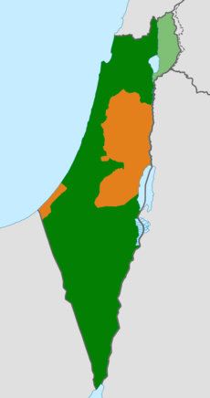 Израиль Газа Западный берег Locator.png