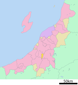 Location of Kawaguchi in Niigata Prefecture