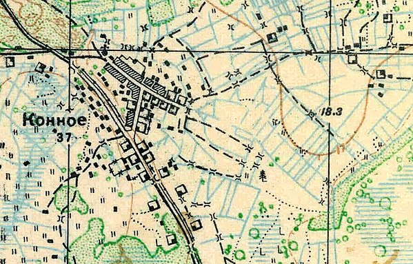 План деревни Конново. 1930 год