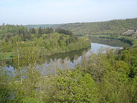 The Moselle river in Liverdun