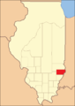 1821年創設時から1824年までの郡領域