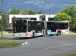 Autobus articulé sur la ligne Chrono A.