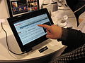 A Yahoo! Japan weboldal egy Sony Tablet S táblagépen