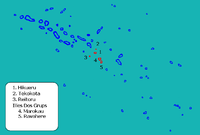 Plaats van Reitoru (3) binnen de Tuamotu-archipel