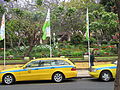 Praça de táxis a sul do Jardim Municipal, na Avenida Arriaga
