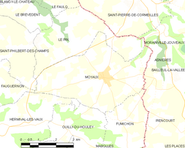 Mapa obce Moyaux