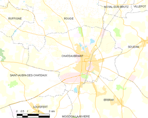 沙托布里揚市鎮地圖