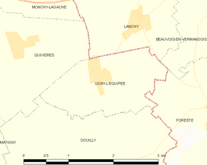 Poziția localității Ugny-l'Équipée
