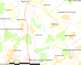 Mapa obce Viocourt
