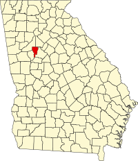 Map of Džordžija highlighting Clayton County