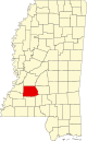 Округ Копайа на карте штата.