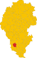 Collocatio finium municipii in Provincia Vicetina.