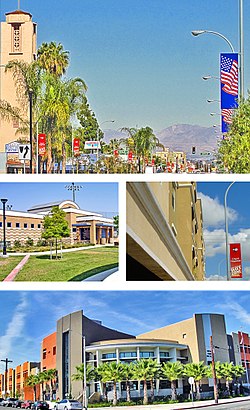 Images, from top, left to right: Maywood Skyline, Aquatic Center, Maywood Villas, Maywood Academy