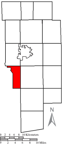 Location of Mifflin Township in Ashland County