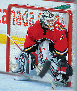 Miikka Kiprusoff of the Calgary Flames
