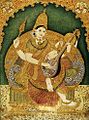 Image 819th Century Mysore Painting of Goddess Saraswathi (from Painting)